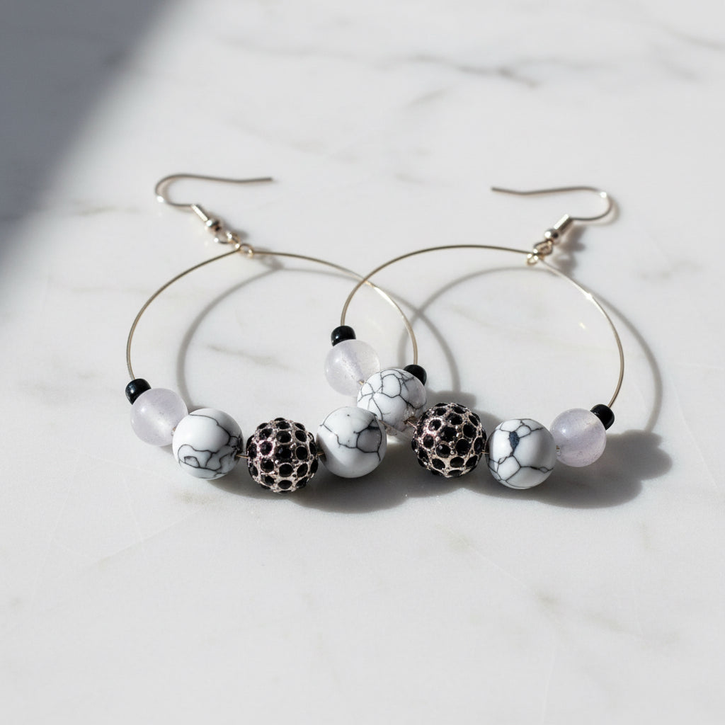 White Knight Earrings