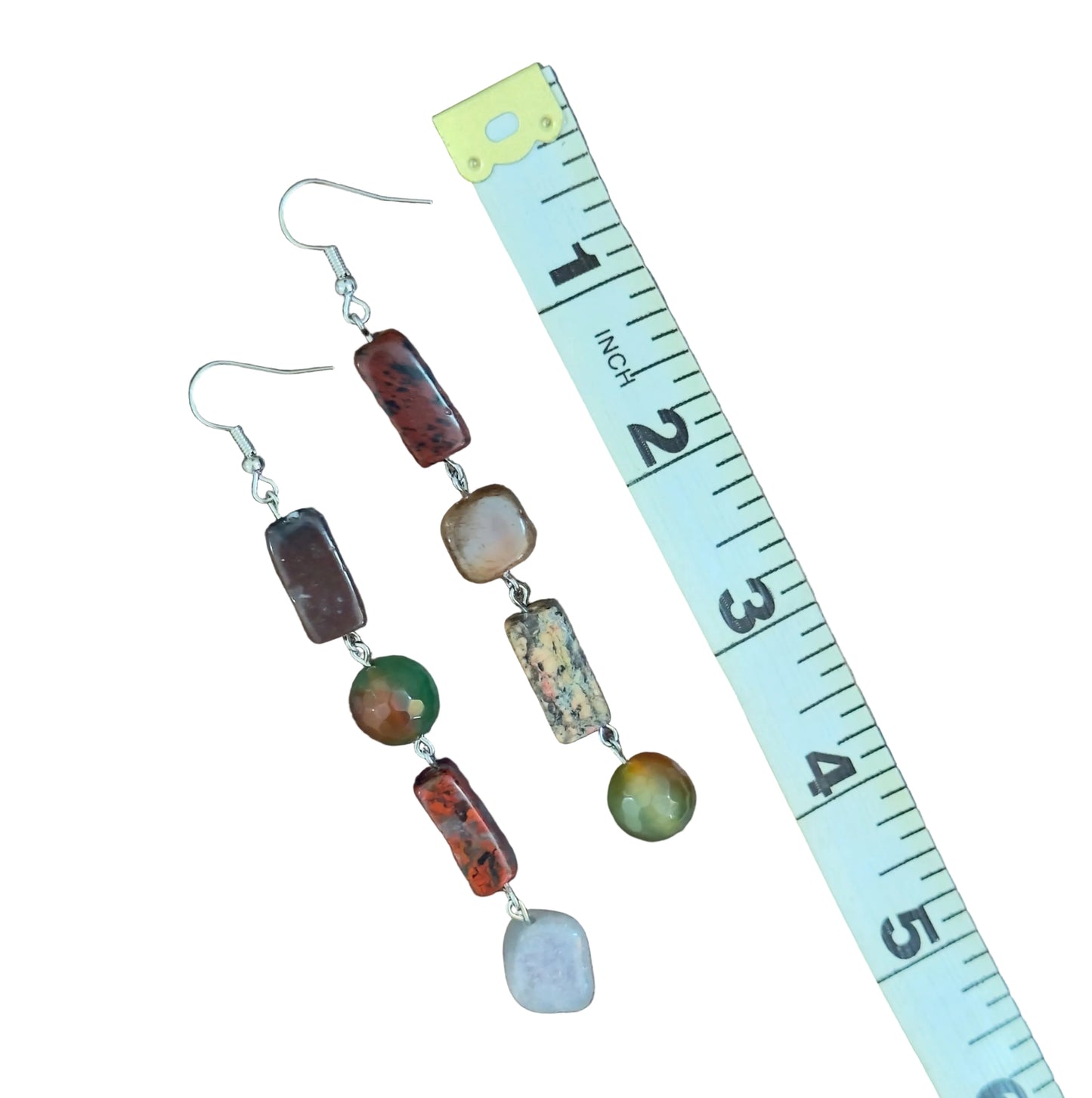 Asymmetrical Stone 2 Earrings