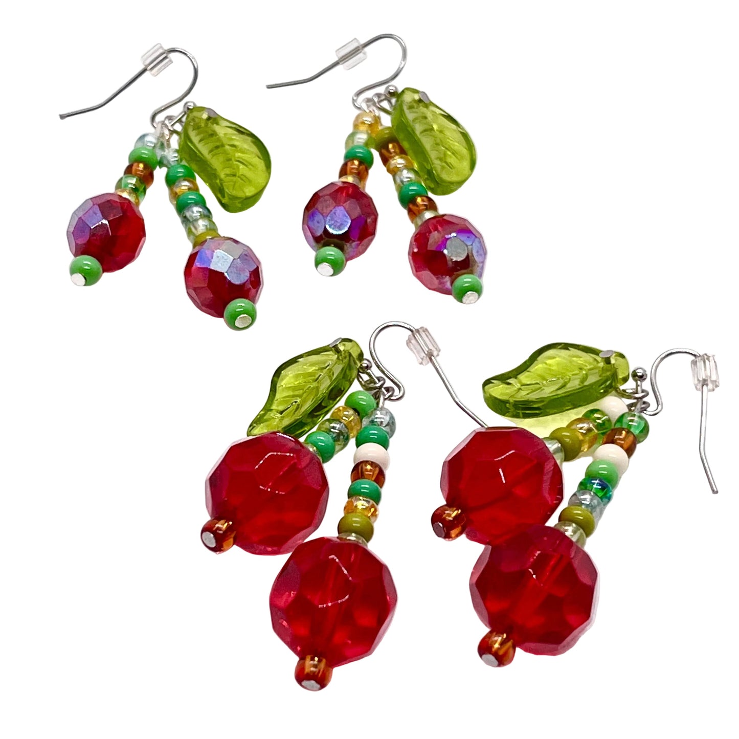 Cherry Bomb Beaded Earrings