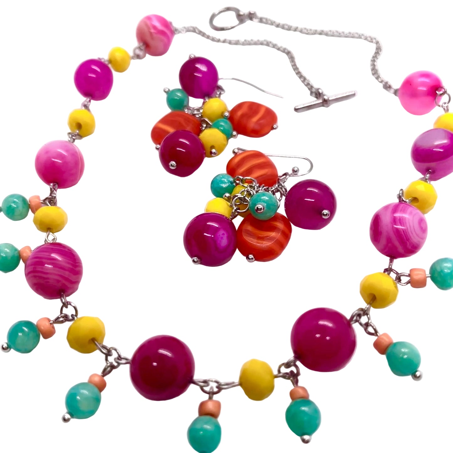 Gumball Necklace and Earrings Set