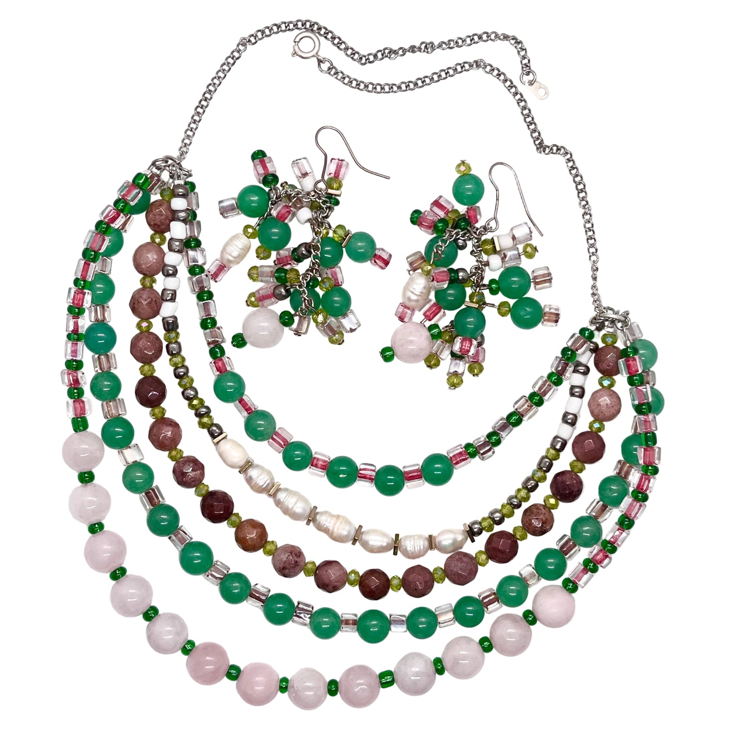 Bunch O’ Beads Necklace and Earrings Set