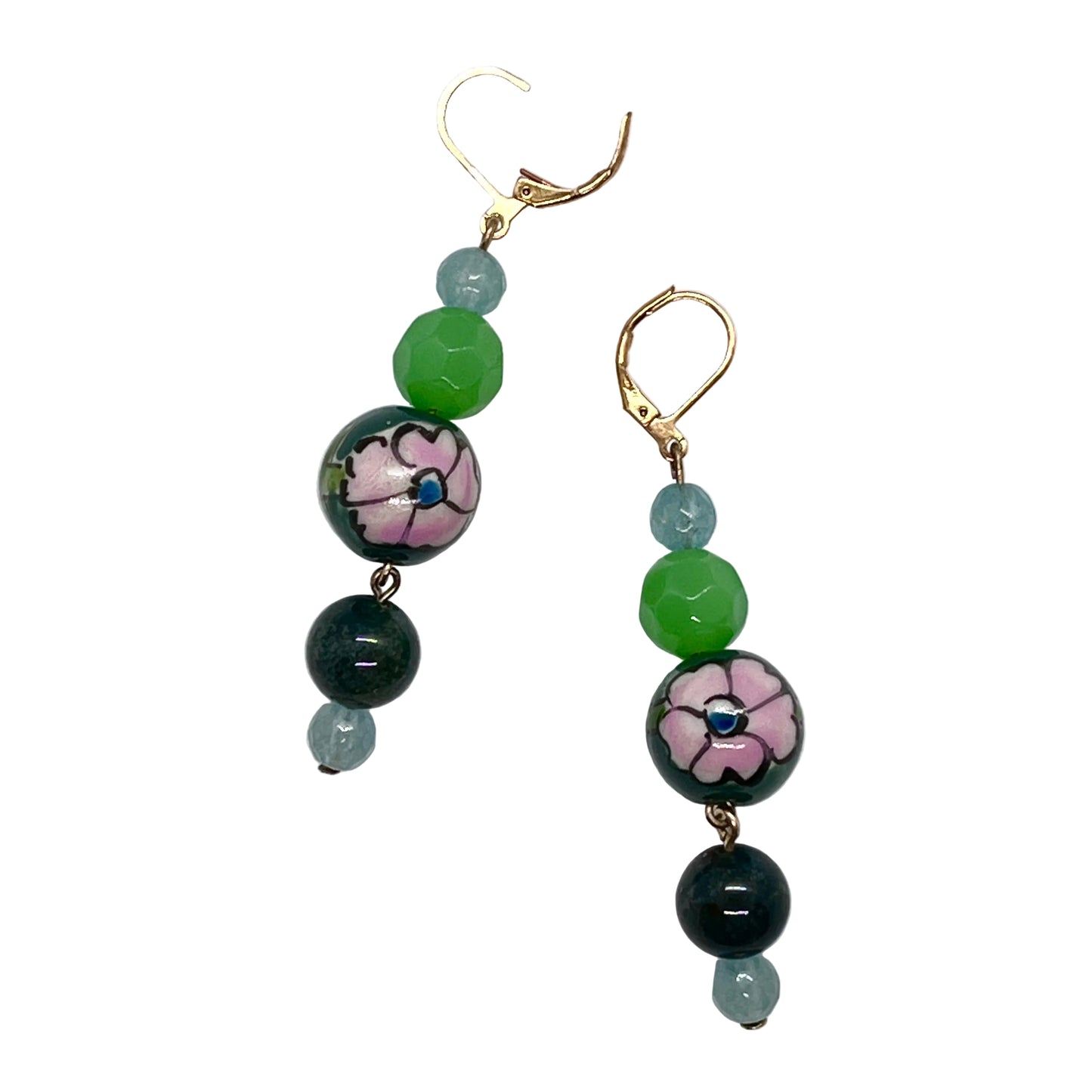 Painted China Earrings