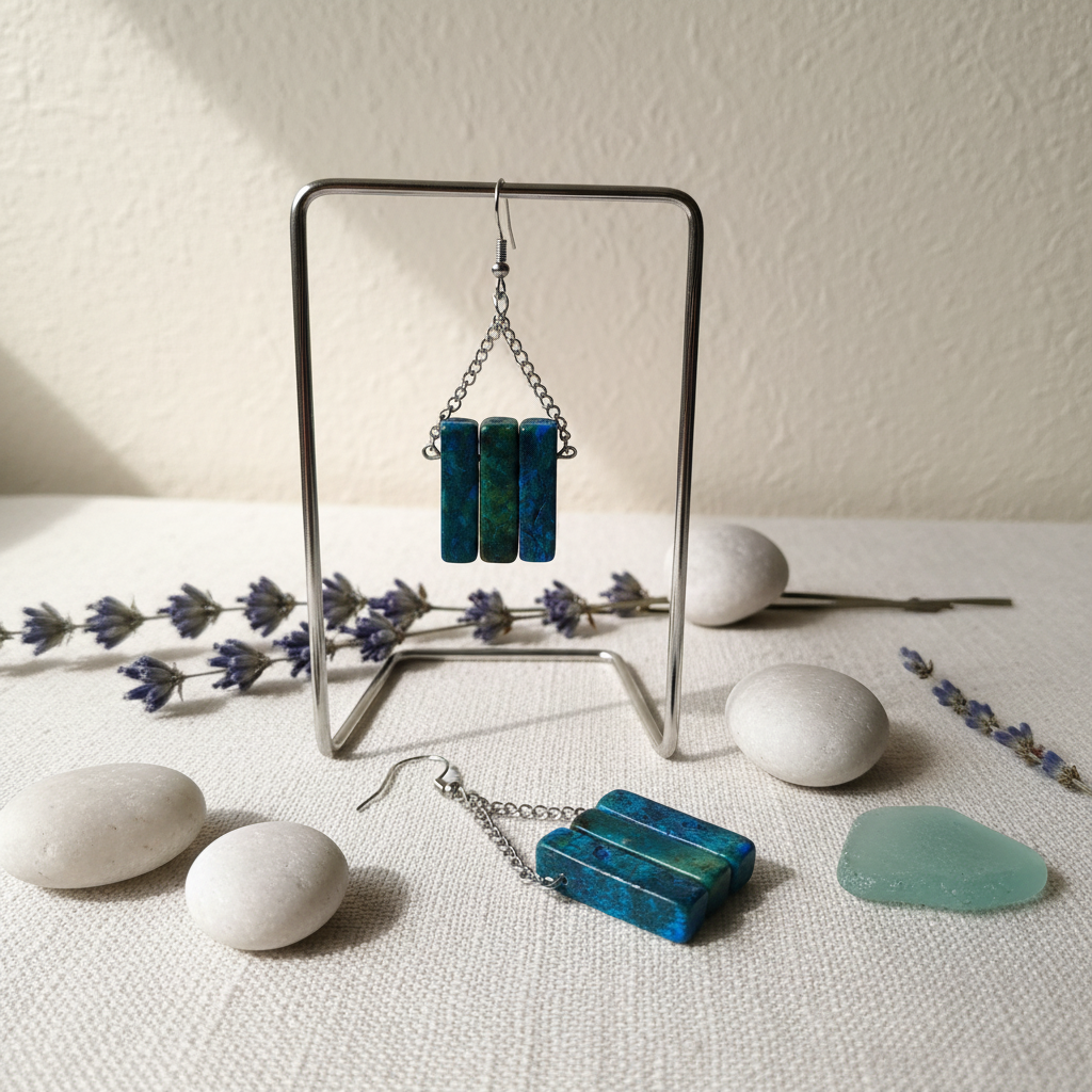 Teal Steele Earrings