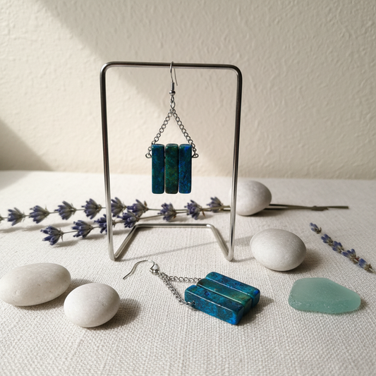 Teal Steele Earrings