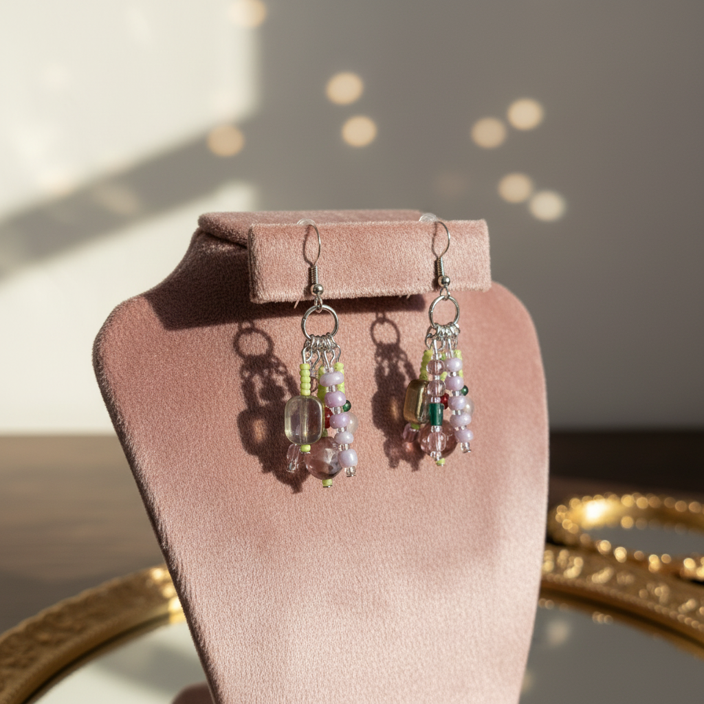 Purple Tassel Earrings