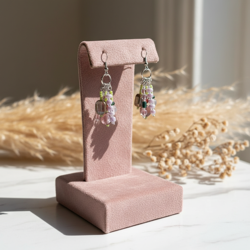 Purple Tassel Earrings