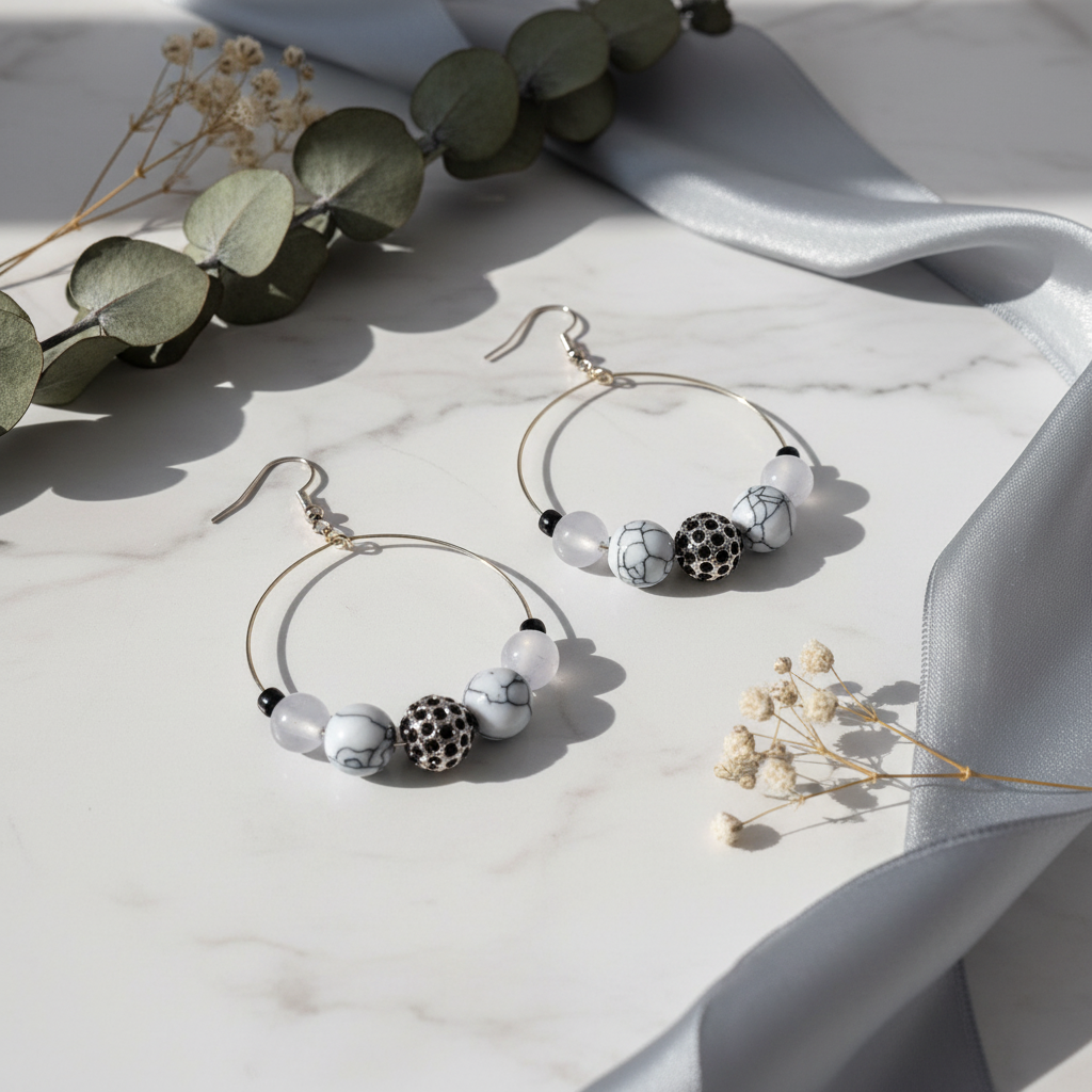 White Knight Earrings