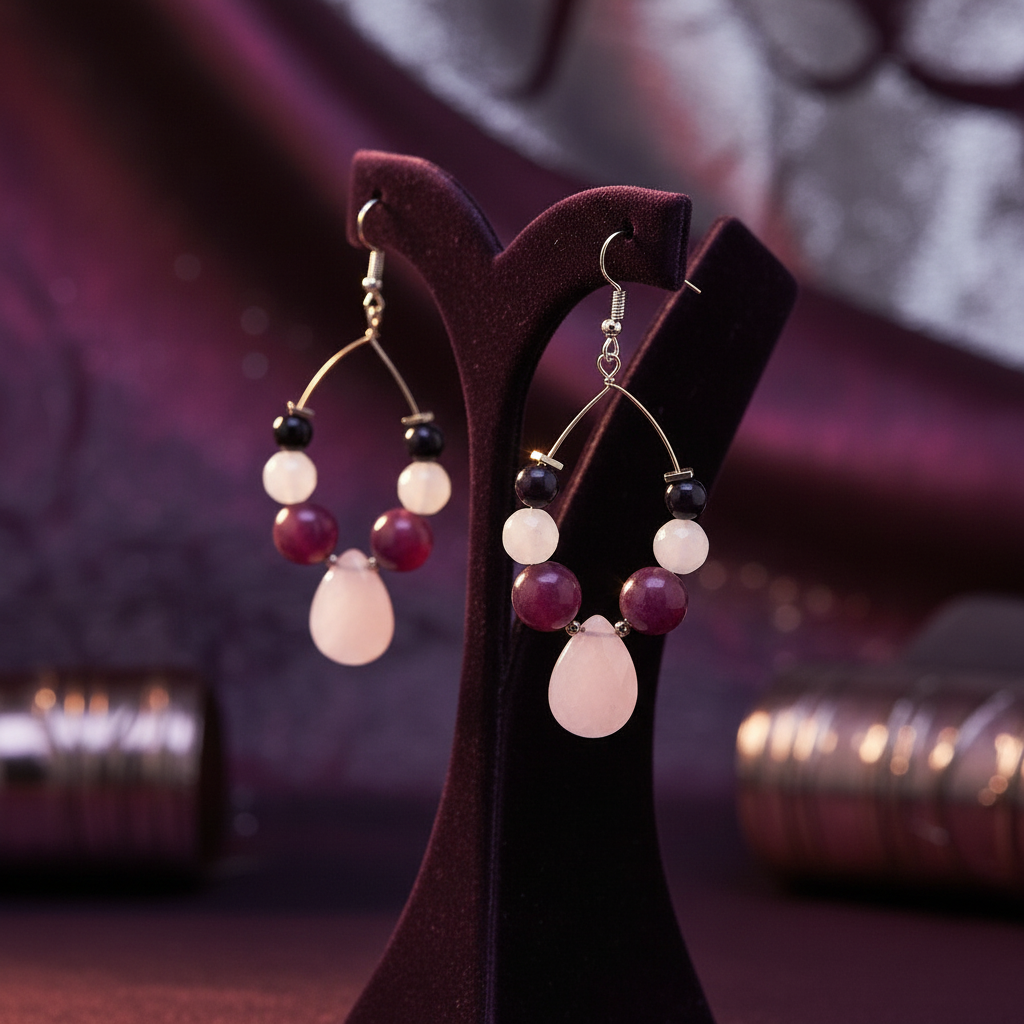Pink Drop Earrings