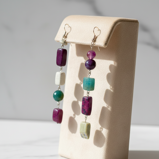 Asymmetrical Stone Earrings
