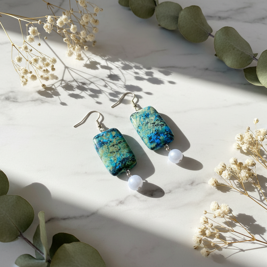 Serpentine Square Earrings