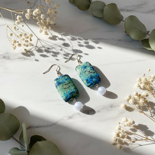 Serpentine Square Earrings