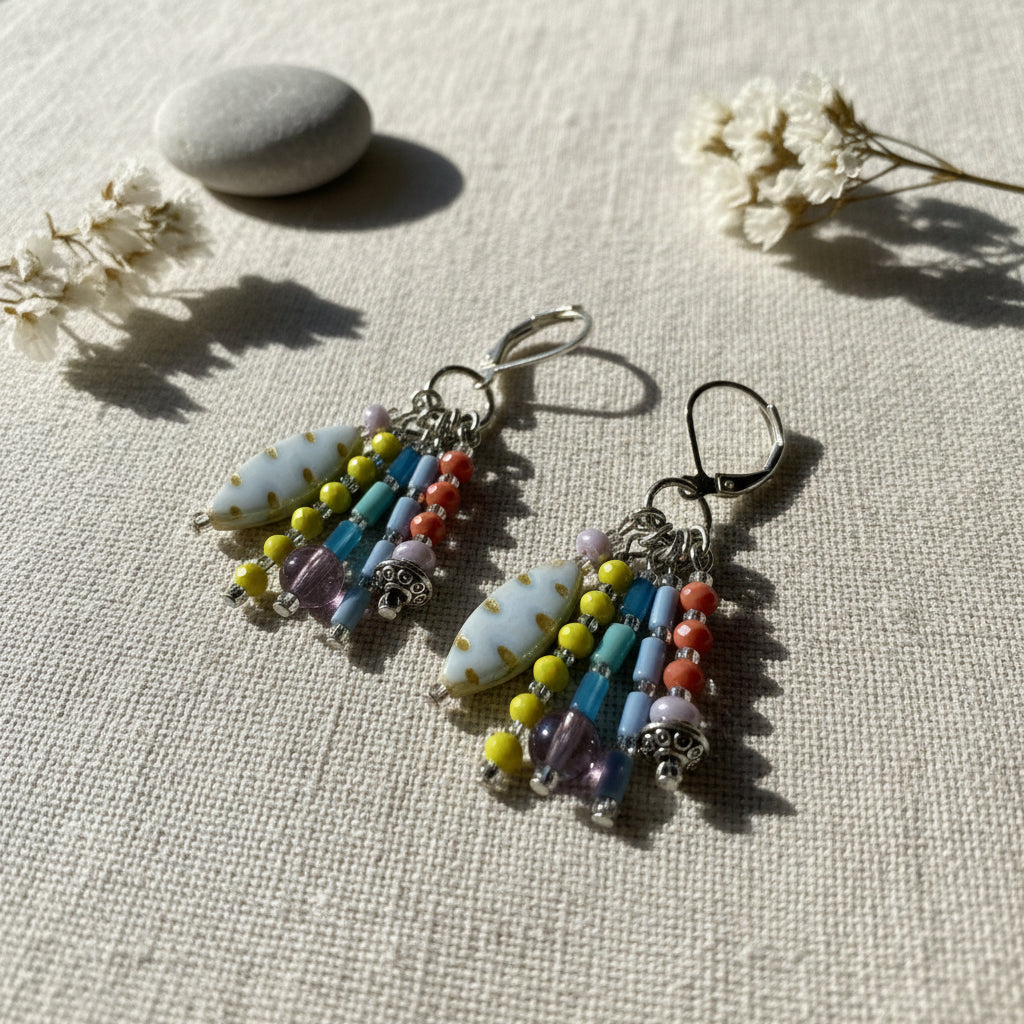 Yellow Tassel Earrings