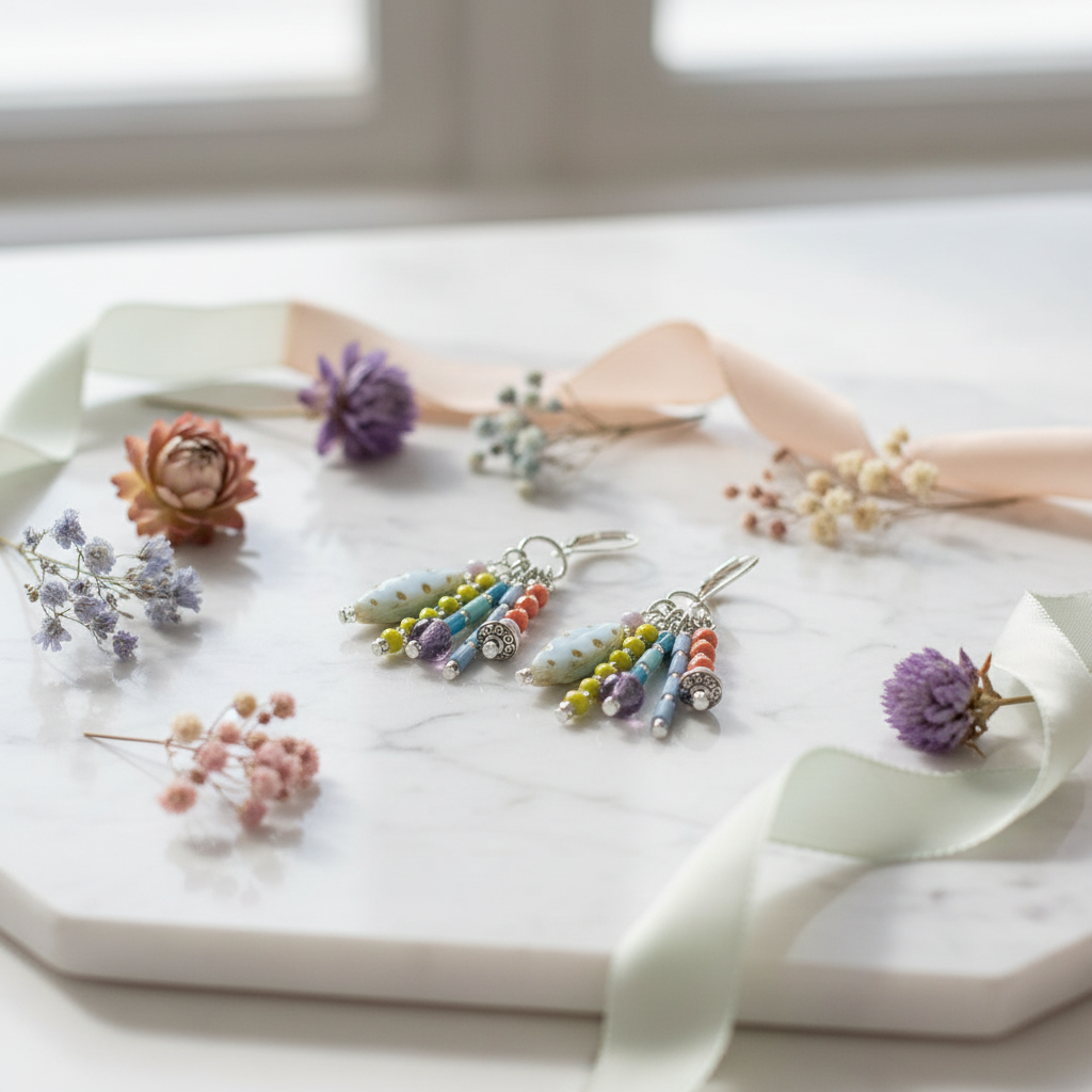 Yellow Tassel Earrings