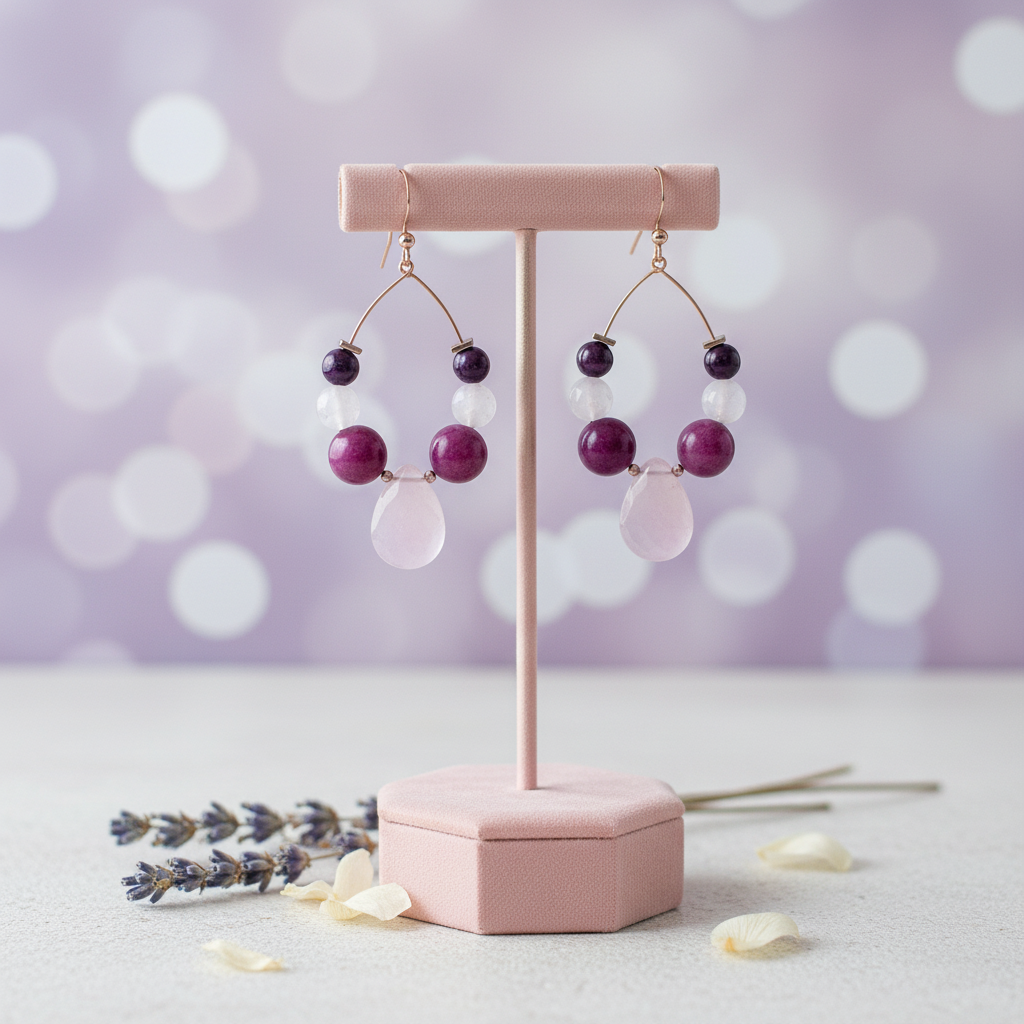 Pink Drop Earrings