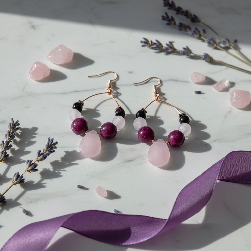 Pink Drop Earrings