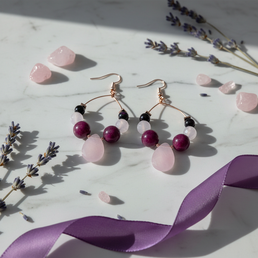 Pink Drop Earrings