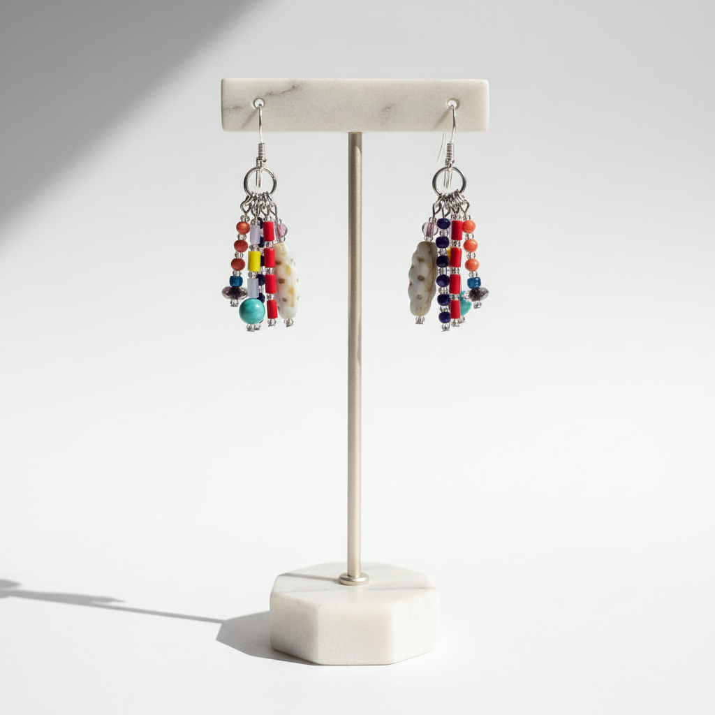 Blue Tassel Earrings