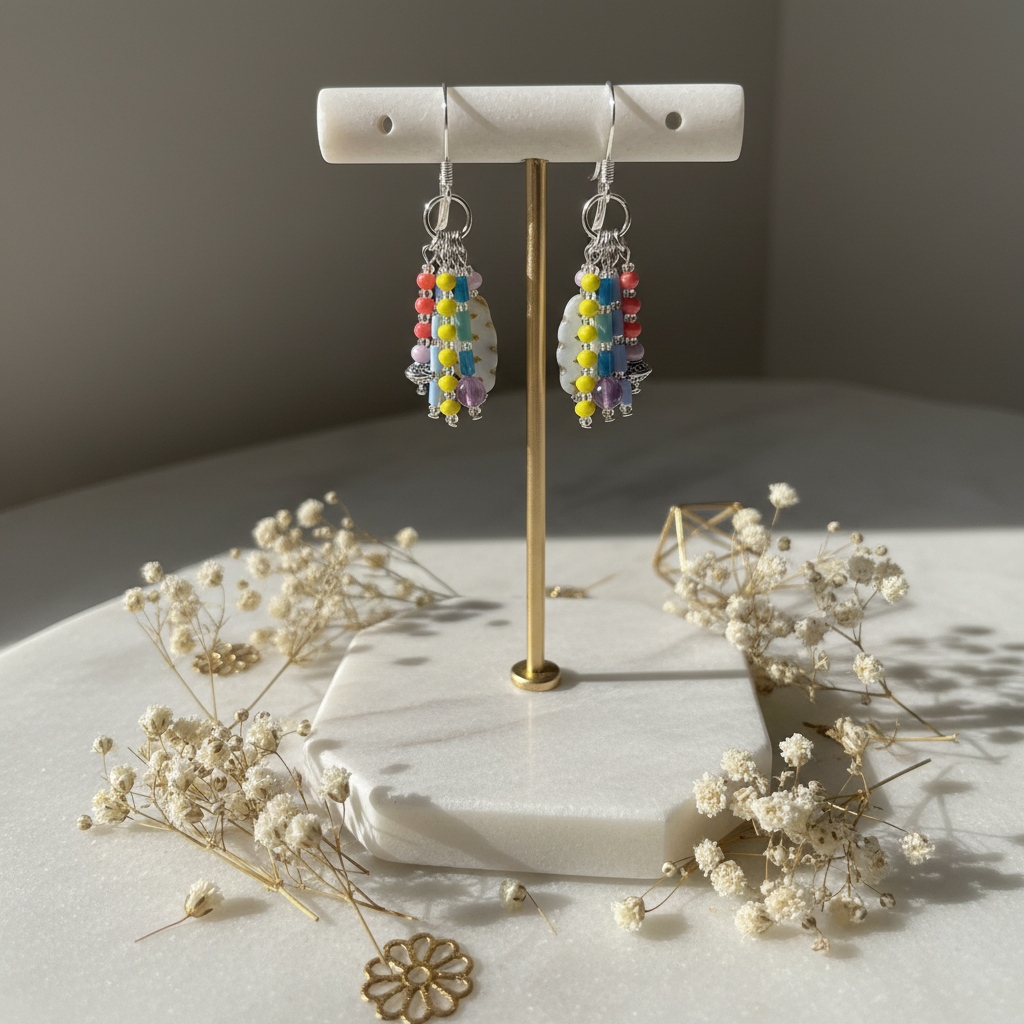 Yellow Tassel Earrings