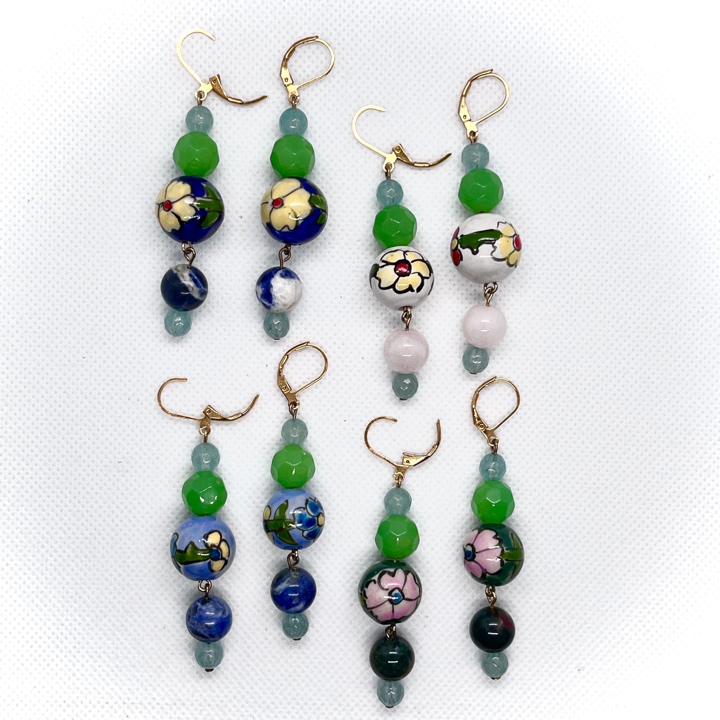 Painted China Earrings