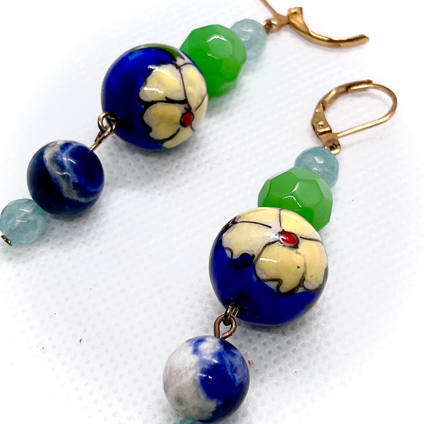 Painted China Earrings
