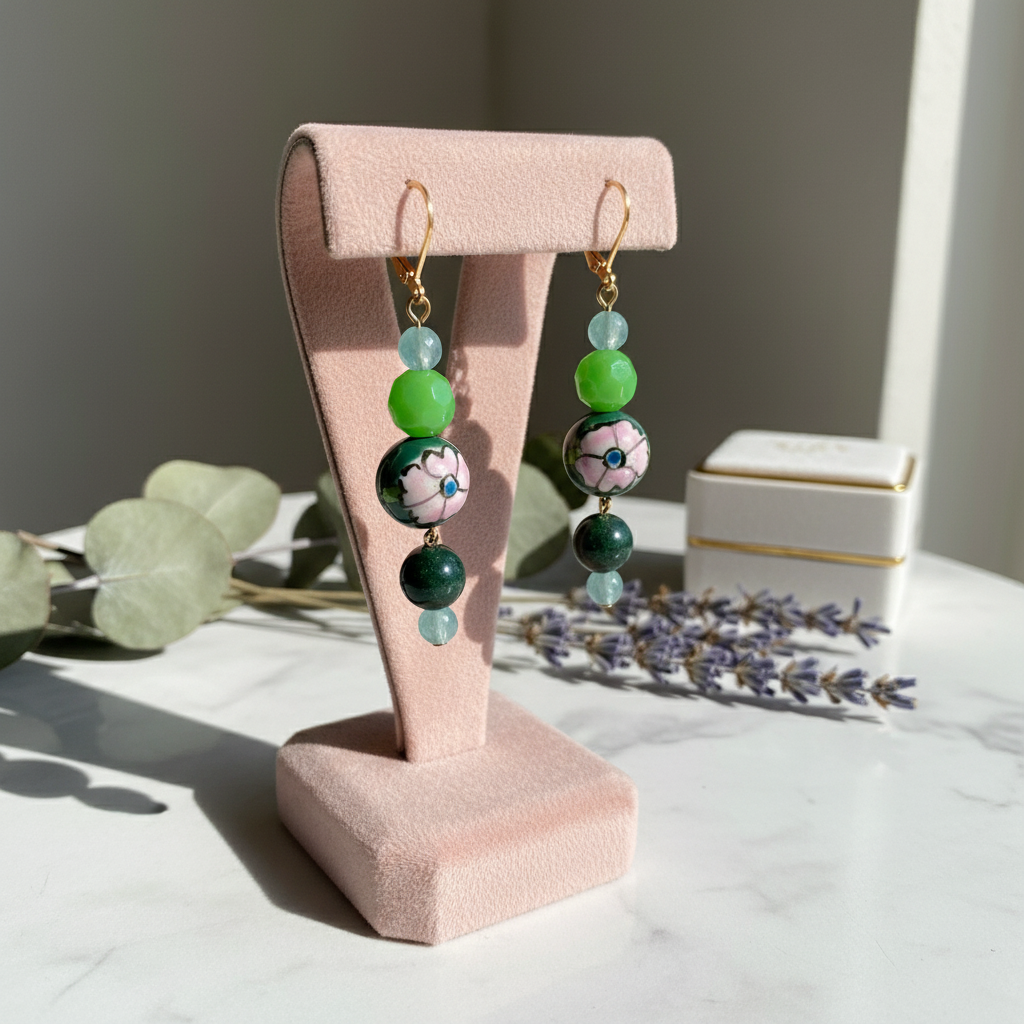 Painted China Earrings